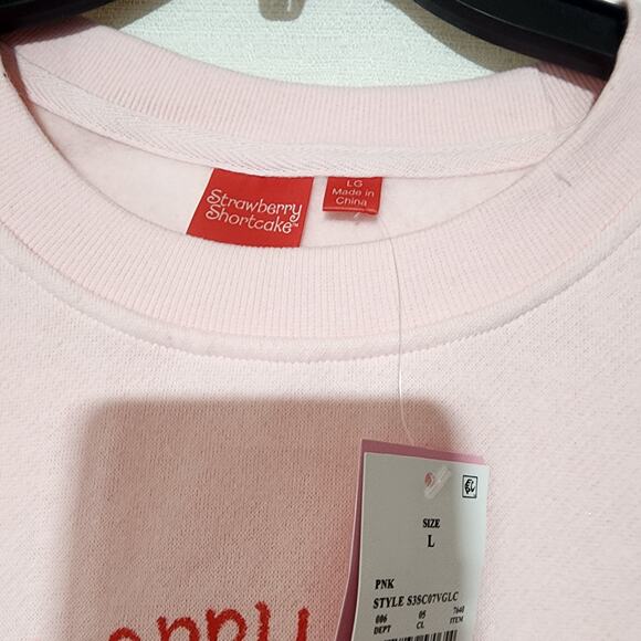 Strawberry shortcake pink sweatshirt size Large women's - Picture 2 of 5